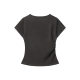 Nariele 2025 Summer European and American Style Wrinkled Design Short-sleeved T-shirt Women's Slim-fit All-match Spice Girl Short Top