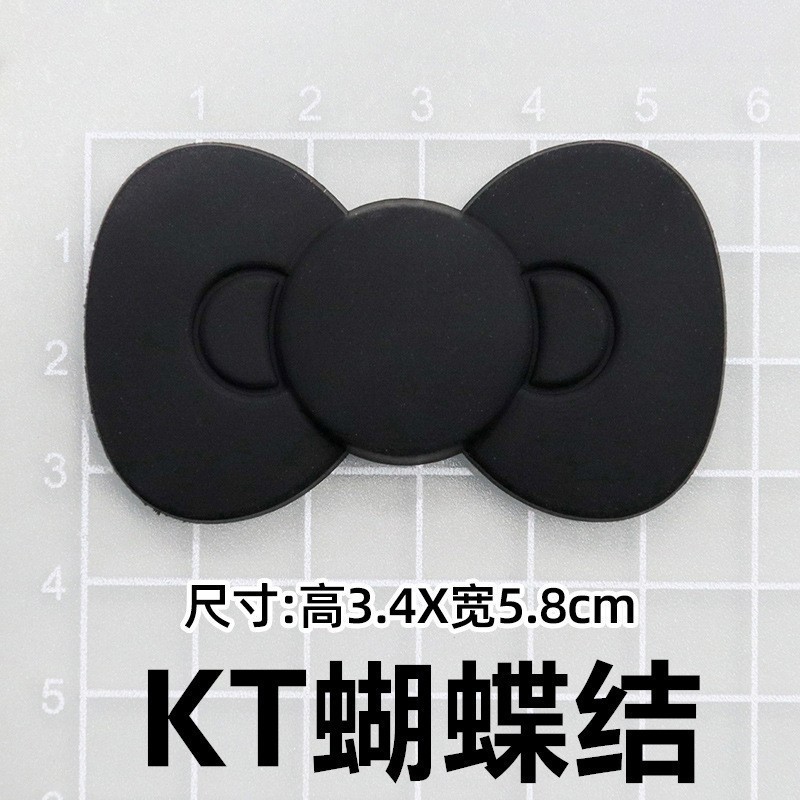 大小ケイティ KT 猫リボン DIY ソフトラバーアクセサリー立体ステッカースリッパ携帯電話ケース水カップ装飾ステッカー|undefined