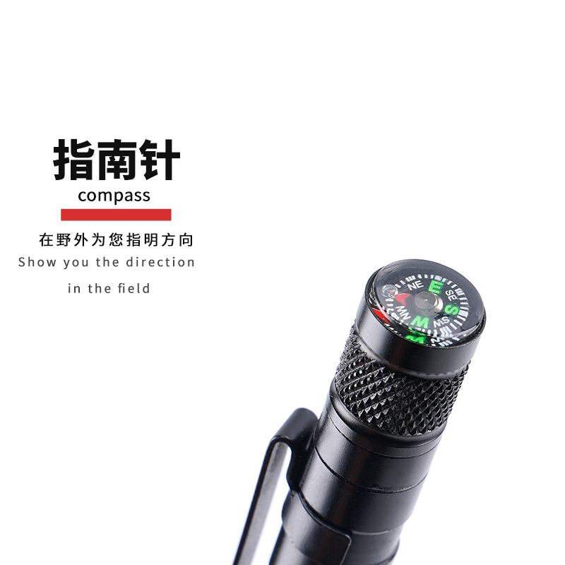 Nuevo producto del fabricante bolígrafo multifunción de autodefensa al aire libre, bolígrafo táctico de aleación de aluminio de ataque de defensa, bolígrafo multiusos para escape