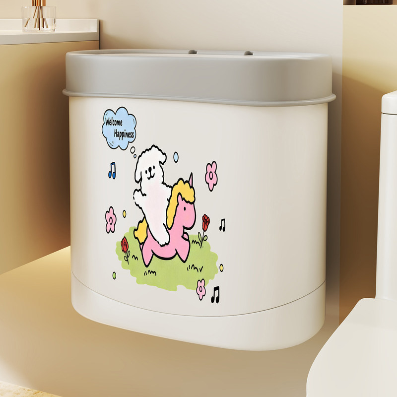 Kitchen, bathroom, and living room use: narrow-slot, flip-top trash can with lid, odor-proof, and a great solution for waste disposal Kitchen, bathroom, and living room use: narrow-slot, flip-top trash can with lid, odor-proof, and a great solution for waste disposal