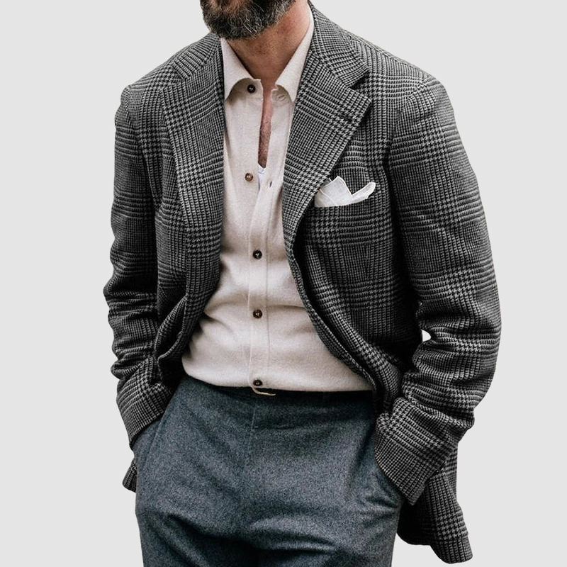 Мужская одежда для трансграничной торговли: весенние топы, повседневные блейзеры с принтом и двумя пуговицами, мужской костюм на заказ