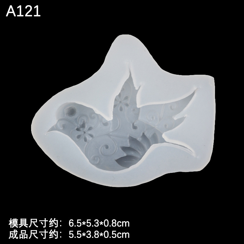 Paloma pájaro arco forma molde de silicona fondant cake chocolate DIY hornear epoxi Decoración