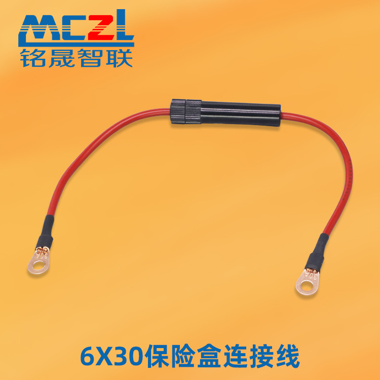 定制接线式内带弹簧冷压圆环线 5*20/6*30mm保险丝管座保险盒引线