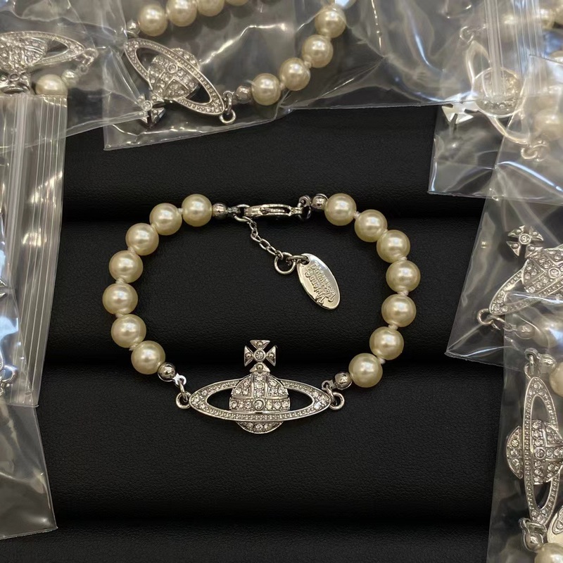 Empress Dowager Saturn Bracelet High Version Classic Saturn Diamond Pearl Bracelet Light Luxury All-match Pearl Bracelet Wholesale