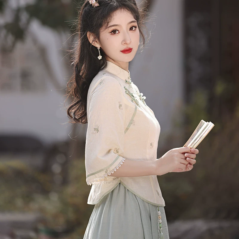 Чонсам, комплект, Hanfu для учащихся начальной школы, платье, китайский стиль
