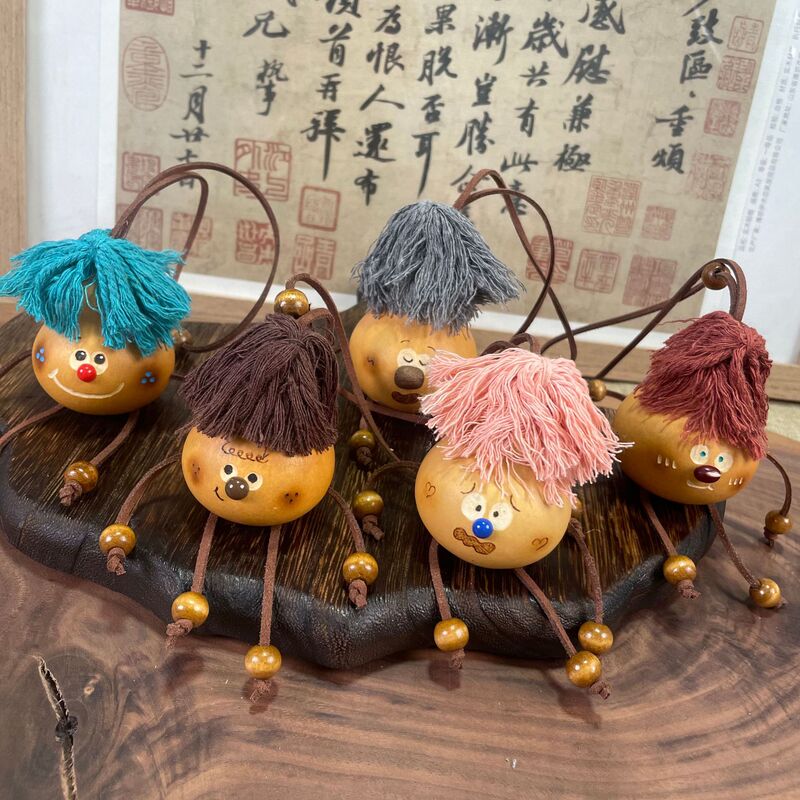 呆萌卡通包挂钥匙扣葫芦挂件可爱车挂手工diy景区热卖闺蜜礼物|undefined