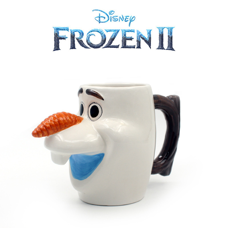 Cerámica Nieve Bao Taza de marcas de hielo y nieve 3D de dibujos animados taza de agua taza de desayuno taza de jugo taza de leche