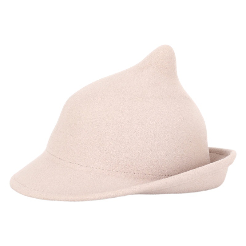 Sombrero mágico personalidad europea y americana sombrero mágico sombrero de fieltro halloween forma de escenario curling sombrero de bruja de lana 54-57cm