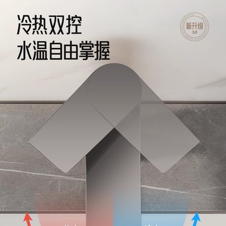 Grifo de acero inoxidable lavabo caliente y frío grifo del hogar baño Baño lavabo grifo