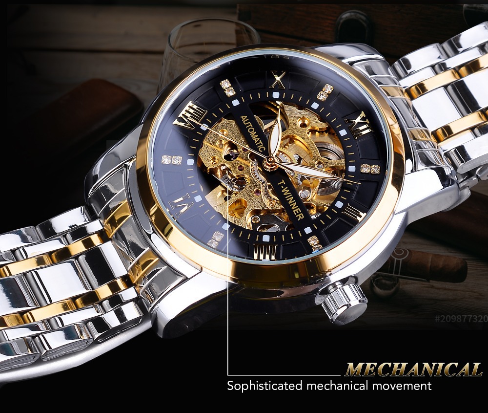 Automatic Mechanical Watch For Men Waterproof Business Style_voghion.com