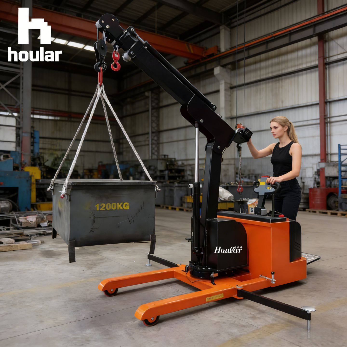 YLF01全电动单臂吊折叠伸缩旋转悬臂起重机自动吊钩搬运车吊机