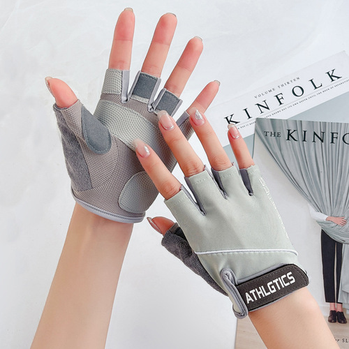 Sports cycling gloves women's half-finger non-slip wear-resistant horizontal bar anti-callus gym anti-callous thin breathable outdoor