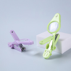 LED light magnifying nail clipper, Japan large size with light, elderly and children splash-proof nail scissors