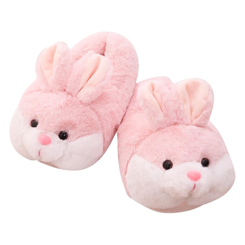 Dibujos animados lindo conejo confinamiento Zapatos Zapatillas de casa felpa conejito bolsa talón zapatos de algodón antideslizante impermeable piso zapatos de algodón