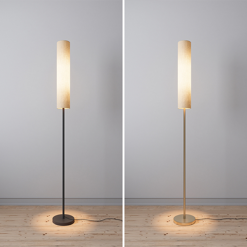 Cross-Border Exclusive Supply of Simple Floor Lamps for Living Rooms, Fabric Standing Lamps for Bedroom Bedside, Nordic Minimalist Style with Adjustable Brightness
