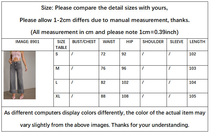 2025 Cross-Border European And American Fashion Casual Stretch Women's Quality Straight High-Waisted Wide-Leg_ecoleips.com
