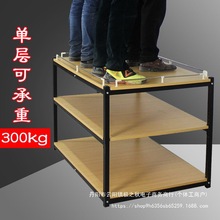 钢木三层促销台展示架木质货架陈列展台超市堆头架花车特价台直销