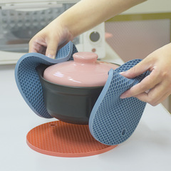 83.5g thickened honeycomb silicone mat clay pot mat pressure cooker mat round kitchen table mat silicone western food mat