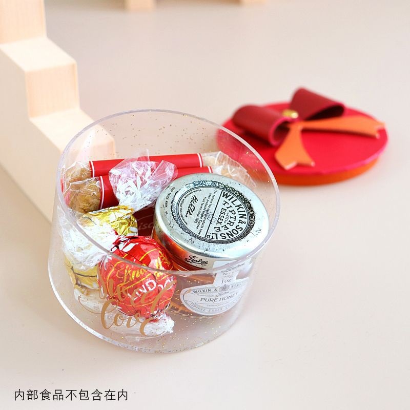 Transparent Acrylic Cylinder Wedding European Style Candy Box Empty Box Marriage Creative Gift Box Style