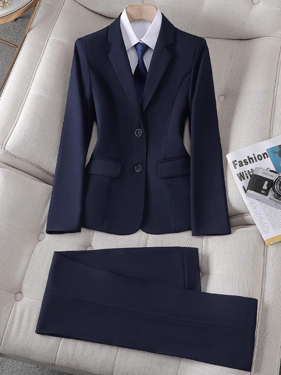 面试职业套装工作服女春秋气质公务员小西服正装西装外套新款