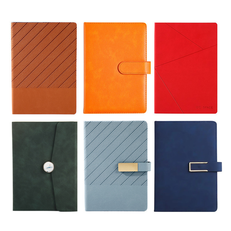 A5 Notebook Customized Business Meeting Record Book Gift Box Set with Logo Printed Soft Leather Notebook B5 Diary Notebook