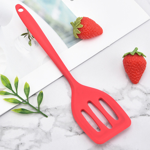 Silicone spatula, all-inclusive integrated handle cooking spatula, small non-stick kitchen spatula, cooking spatula, frying fish spatula