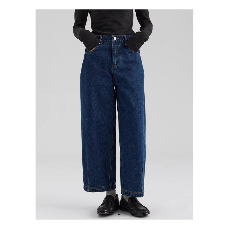Painting Style Drawwind2026 Spring New Style Granny Pants Women's High-Waisted Slimming Retro Washed Nine-Point Jeans Painting Style Drawwind2026 Spring New Style Granny Pants Women's High-Waisted Slimming Retro Washed Nine-Point Jeans