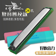 天鹅进口口琴24孔复音塑套专业演奏级初学者儿童成人乐器演奏型