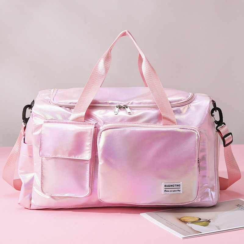 Bolsa de ejercicios de separación seca y húmeda, bolsa de yoga de almacenamiento de varios bolsillos, bolsa de mensajero de mujer portátil, bolso de gran capacidad