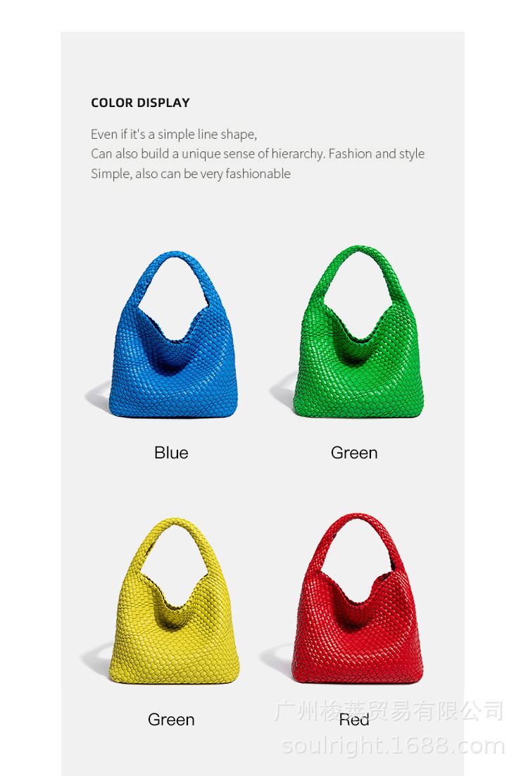 PU handwoven Bucket Bag6