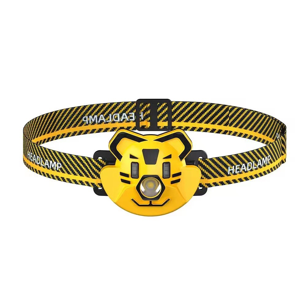 Transfronterizo nuevo faro creativo pequeño Tigre faro al aire libre fuerte luz de iluminación linterna recargable portátil al por mayor