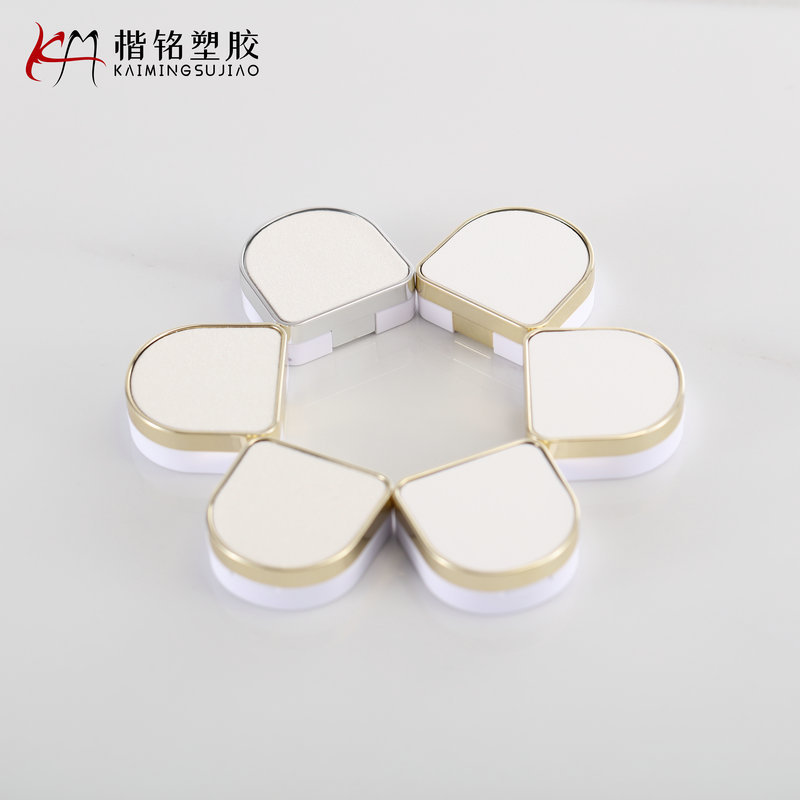 源头工厂固体香育盒空盒翻盖式腮红盒带镜子便携式单色粉饼包材