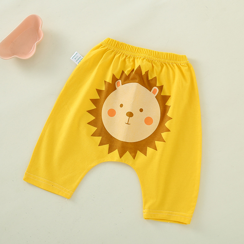 저지 PP 바지 소년 소녀 느슨한 소파 바지 엉덩이 바지 여름 카프리 바지 재고 홈 파자마 바지