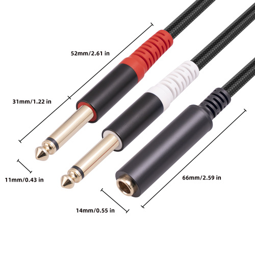 6.35mm Stereo Adapter Cable (1/4