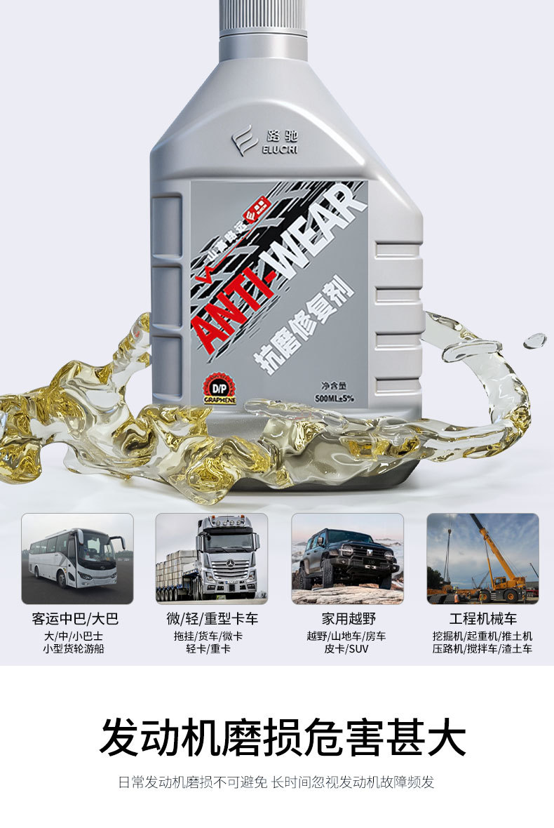 E Roadchi Gasoline and Diesel Vehicle Universal Engine Anti-Wear Repair Agent, Oil Additive, Noise Reduction, Oil Consumption Reduction, Protection