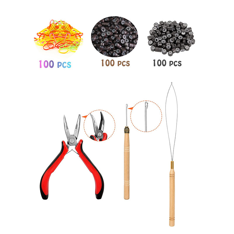 Oropel hair16 color colorido inconsútil oro alambre extensión del pelo traje alicates crochet comercio exterior colorido láser extensión del pelo