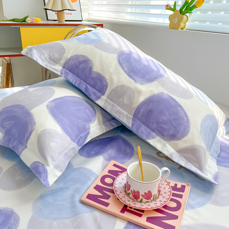 Funda de almohada fresca pequeña de algodón puro Un par de fundas de almohada para el hogar individuales 48x74cm Funda interior de núcleo de almohada de algodón Student 4