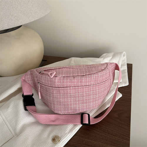 Women's New Lightweight Simple Sports Waist Bag, Versatile Casual Crossbody Bag, Shoulder Bag, Student Small Backpack