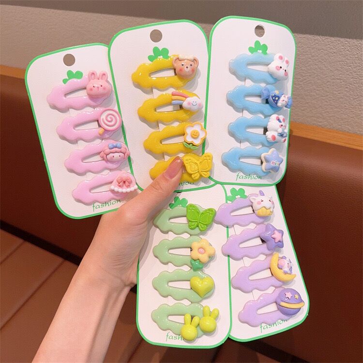 Nuevos niños jalea color horquilla lindo pequeño animal roto pelo BB clip de la muchacha corazón fresco flequillo clip accesorios para el pelo