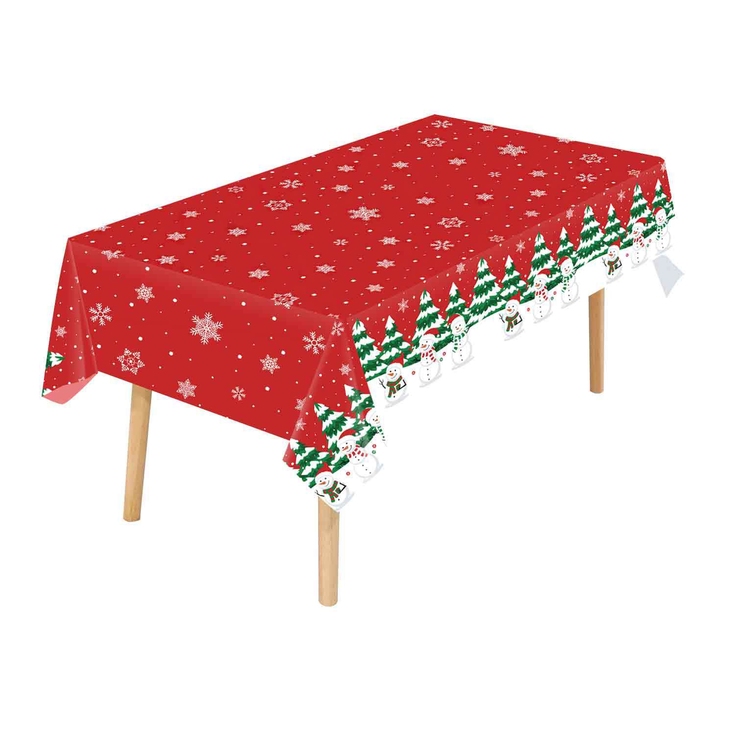 Nuevo mantel de muñeco de nieve de Navidad