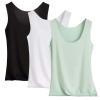 Women's ice silk vest black+white+green