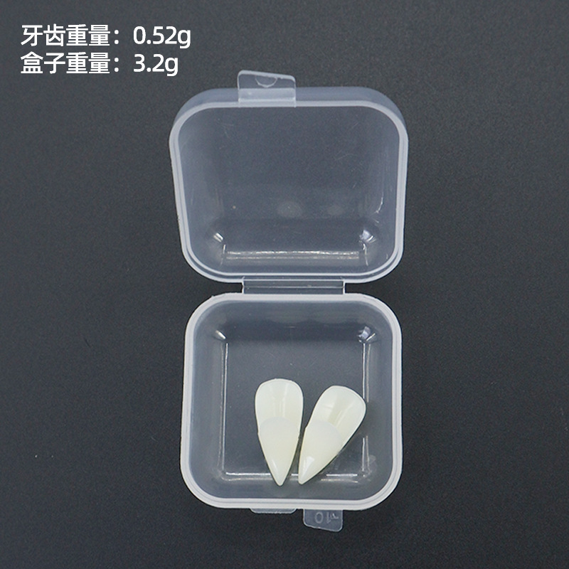 Amazon venta caliente dientes falsos cos props dientes de vampiro simulación maquillaje fantasma jugando lefe dientes de tigre