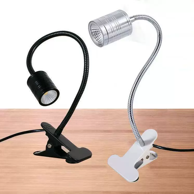 led软管射灯宿舍学习护眼床头台灯 展会拍照摄影直播补光夹子台灯