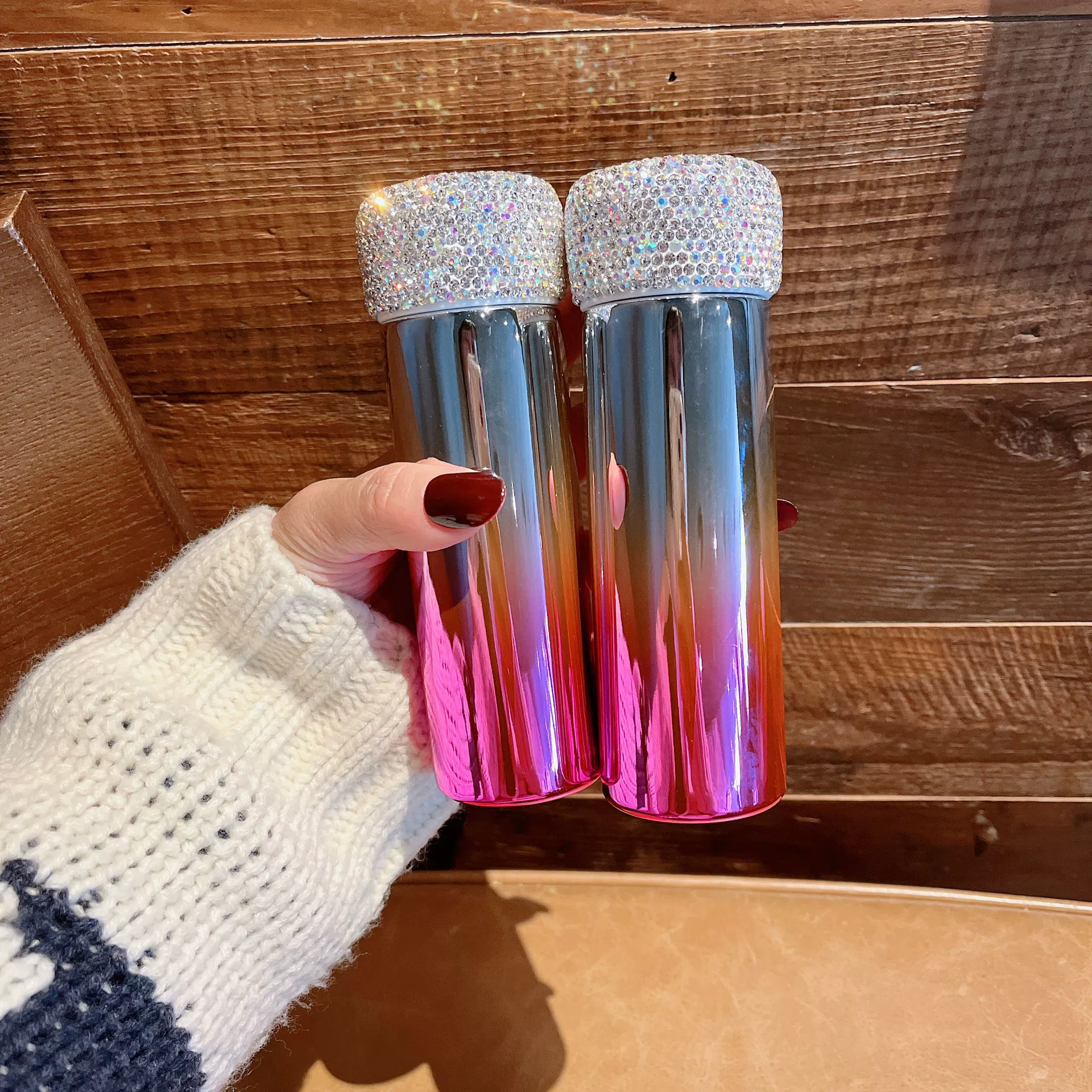 Чашка-термос с бриллиантами, компактная мини-чашка со стразами и бриллиантами, хрустальная чашка для воды для девочек с бриллиантами, прямые продажи производителя трансграничной внешней торговли