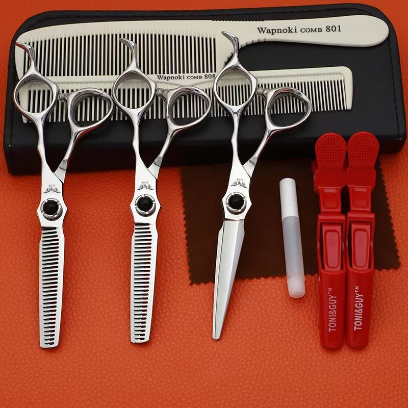 440C钢材理发店美发剪刀打薄剪鱼骨剪平剪专业弯刀胖胖剪无痕牙剪