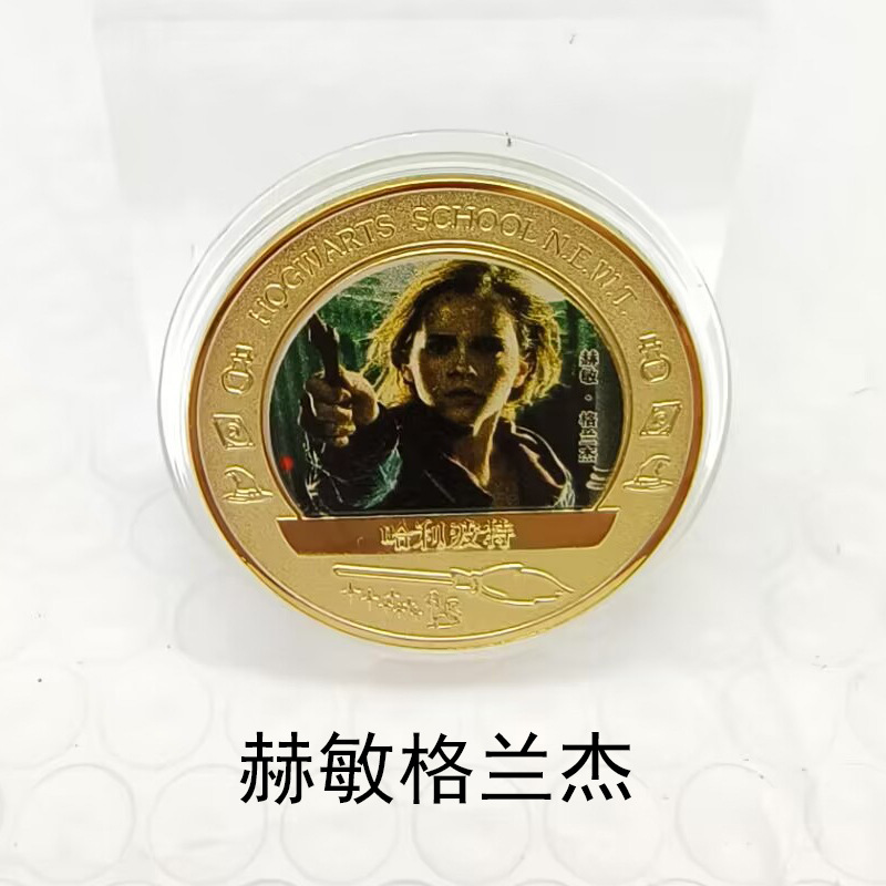 Harry Potter medallas de colores para jugar con monedas pequeños regalos artesanías de metal Voldemort Harry Potter