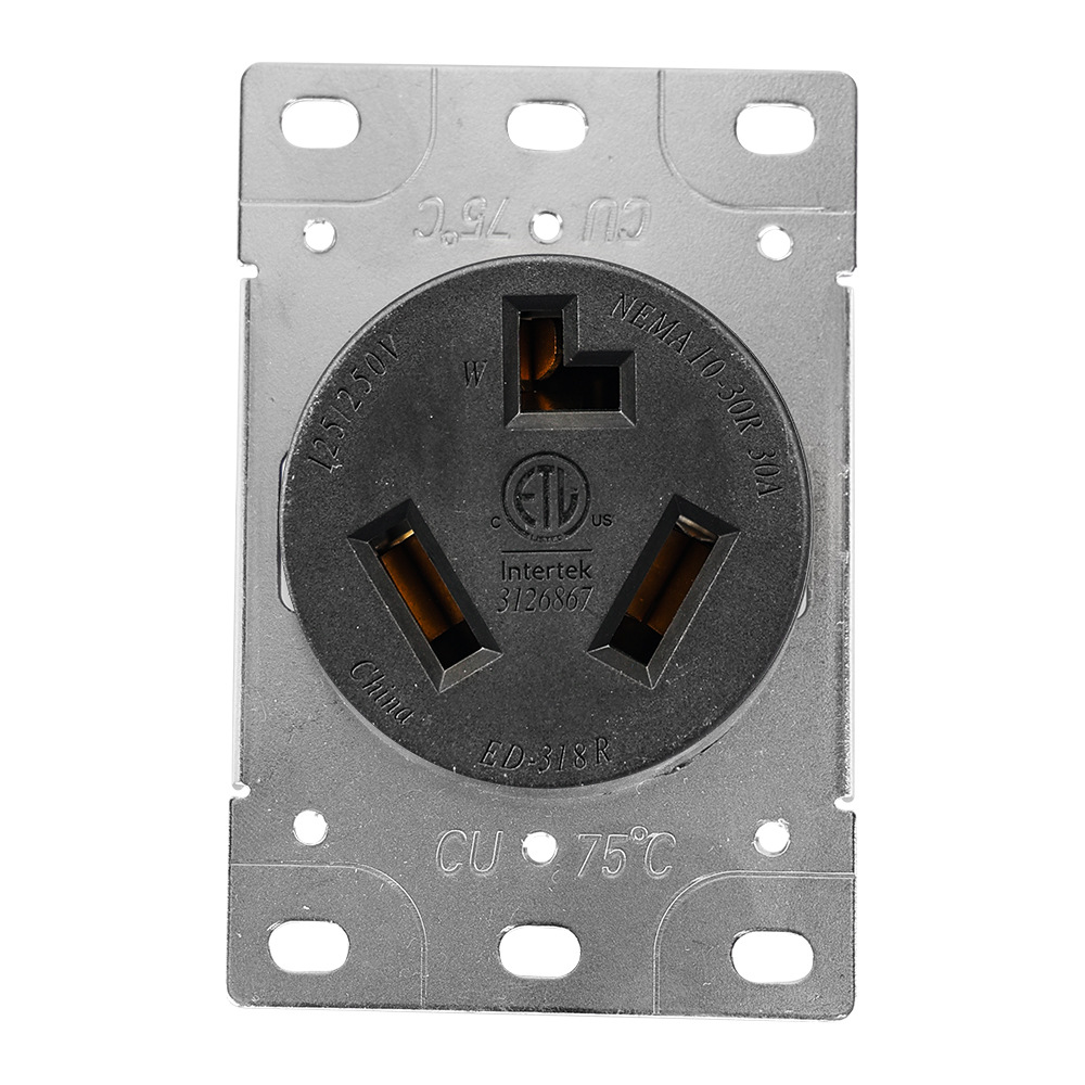NEMA 10-30R 北美干燥机面板3芯插座面板30A插座干燥机ETL认证