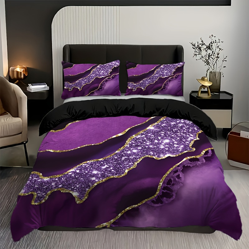 Transfronterizo tibetano azul oro mármol textura suave molienda impresión digital kit de colcha de tela se puede diseñar