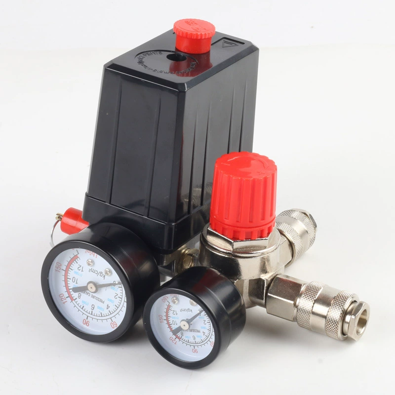 Аксессуары для воздушного компрессора, воздушный насос, автоматический переключатель давления воздуха с четырьмя отверстиями в сборе, европейский трансграничный 6-8BAR90-120