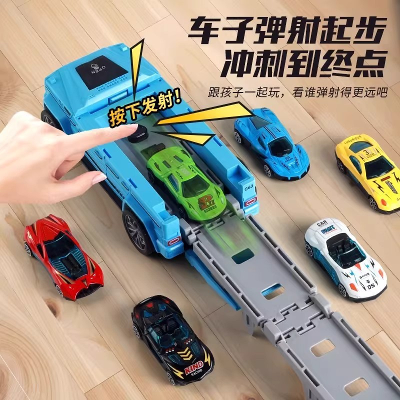 Regalo multifuncional modelo de automóvil catapulta Coca-Cola enlatada pequeña tienda de venta caliente caja de exhibición automóvil de juguete de aleación